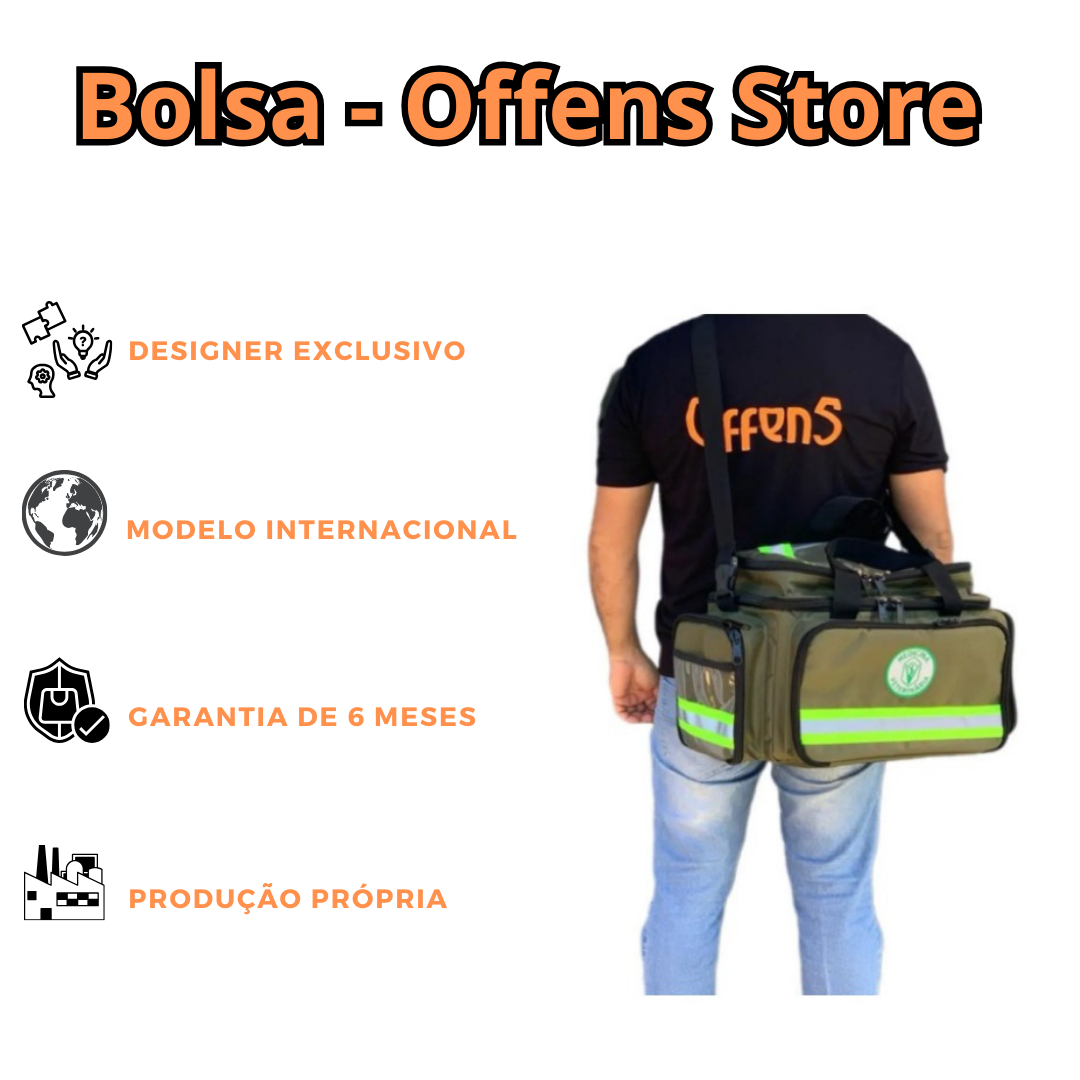 Bolsa Medicina Veterinária Offens - Organização e Praticidade