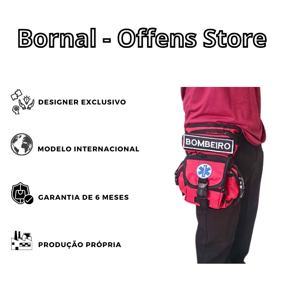 Bornal modelo Internacional - Socorrista e Bombeiro Civil - BOR101