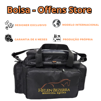 Mini Bolsa  Medicina Veterinária - Bordado Personalizado - Preta -
